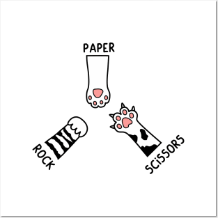 Rock Paper Scissors Cat Lover Posters and Art